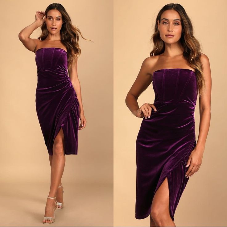 Purple Velvet Dresses: Regal and Mysterious