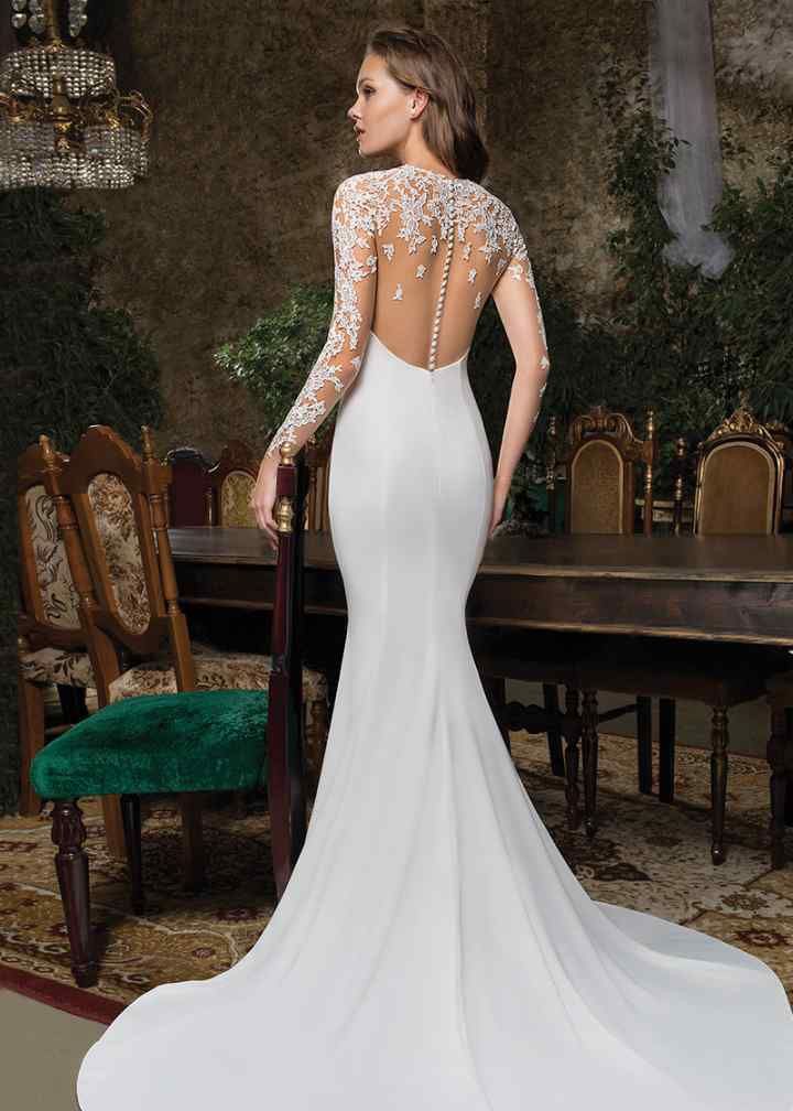 White Wedding Illusion Back