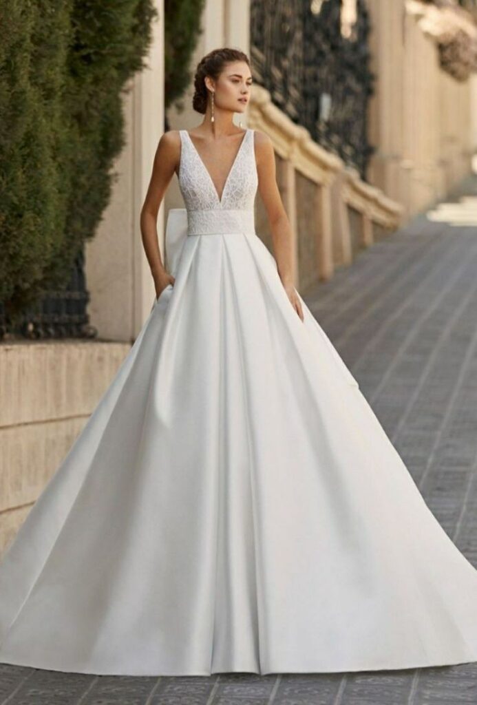 White Wedding Minimalist Gown