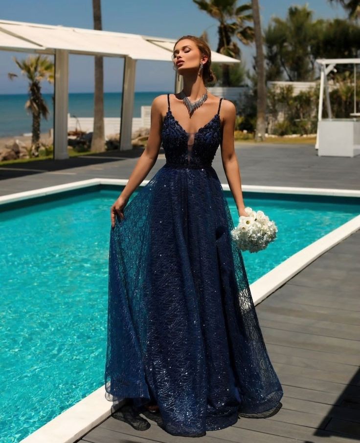 Wedding Midnight Blue A-Line Dress