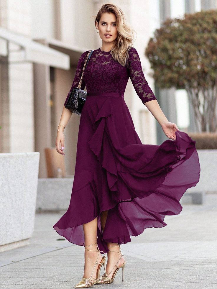 Wrap Dress with Ruffle Details