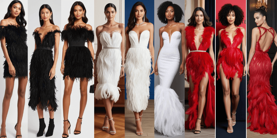 Party in Style: 27 Gorgeous Feather Dresses You Need!