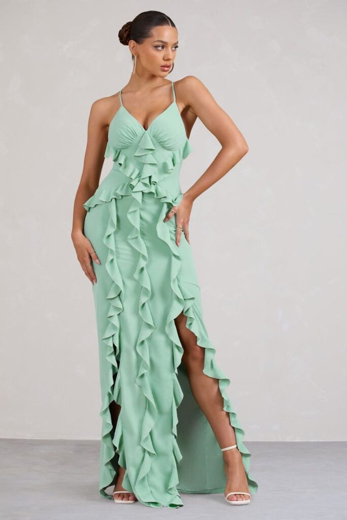 Trend Alert: The Cool Mint Green Ruffle Dress