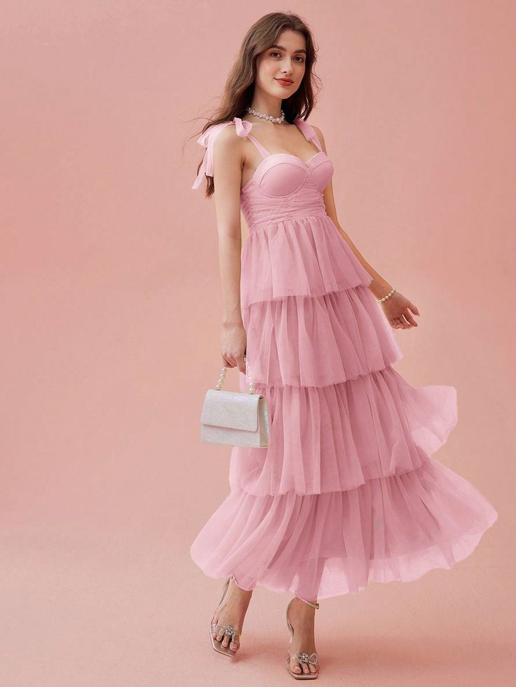 Embrace Romance with a Pastel Pink Ruffle Dress