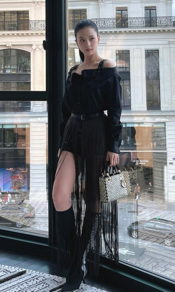 3. Jisoo at Dior – Spring 2023 Bubble Hem Dress