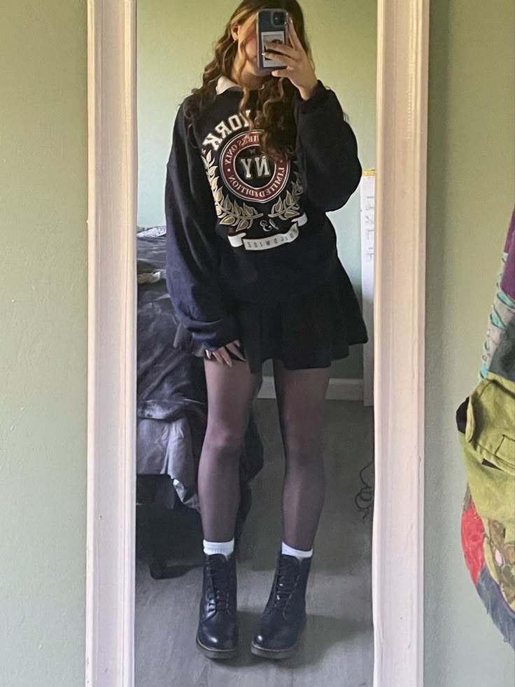 Look 2 –Hoodie Meets Micro Skirt