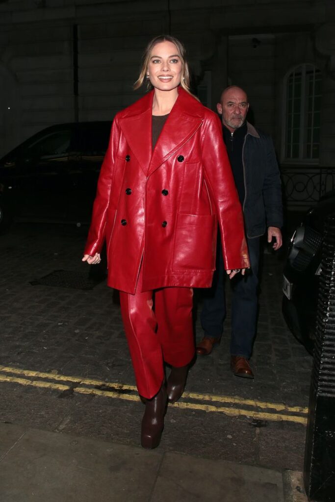 10.Red Leather Suit in London (Jan 2023)