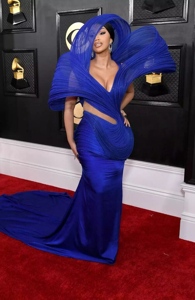 2. Sculpted Royal Blue at the Grammys (2023)