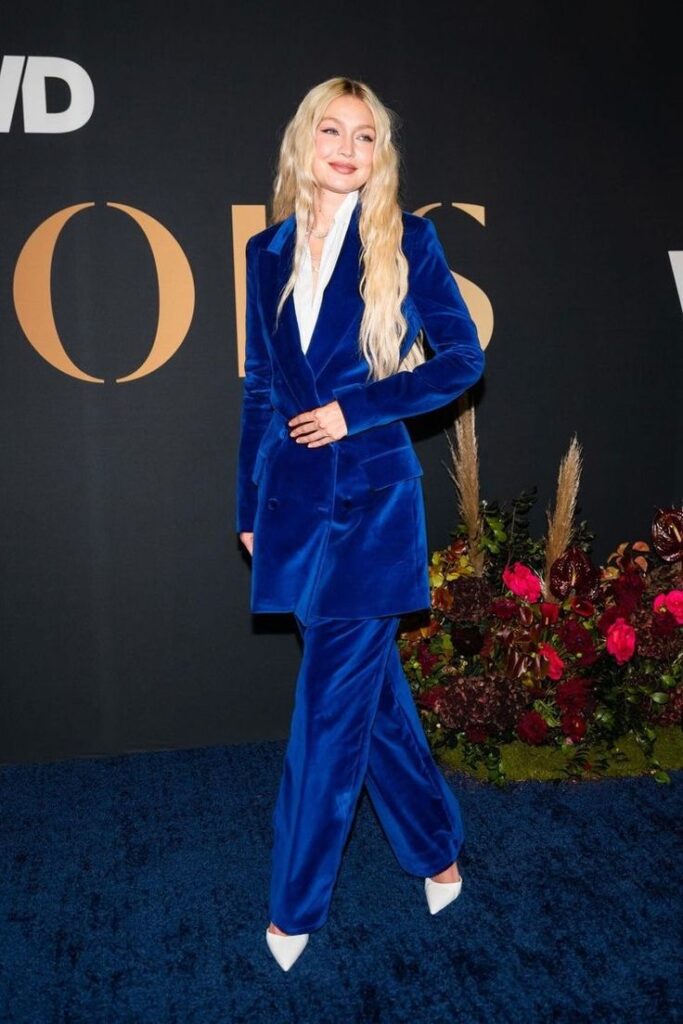 9. Blue Velvet Power Suit